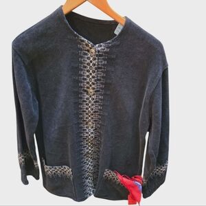 de Weever's Wovens Handcrafted Wool Button-Up Jacket Size Small